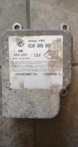 STEROWNIK MODUŁ AIRBAG 6Q0909601