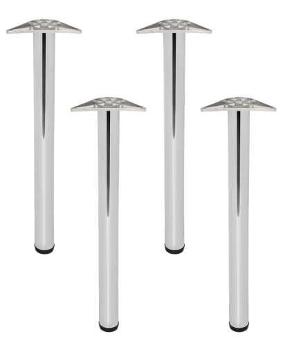 4x NOGA MEBLOWA DO STOŁU,BLATU,REGULACJA H82 CHROM