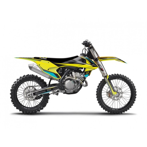 KOMPLET NAKLEJEK (OKLEIN) + POKROWIEC/POSZYCIE NA SIEDZENIE KTM SX/SXF '16-
