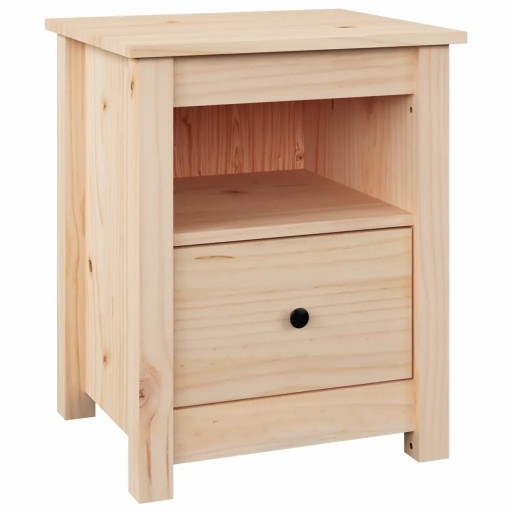 Szafka nocna, 40x35x49 cm, lite drewno sosnowe
