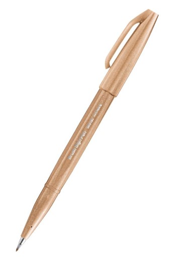 Pisak do kaligrafii Pentel Brush końcówka pędzelkowa - brązowy jasny