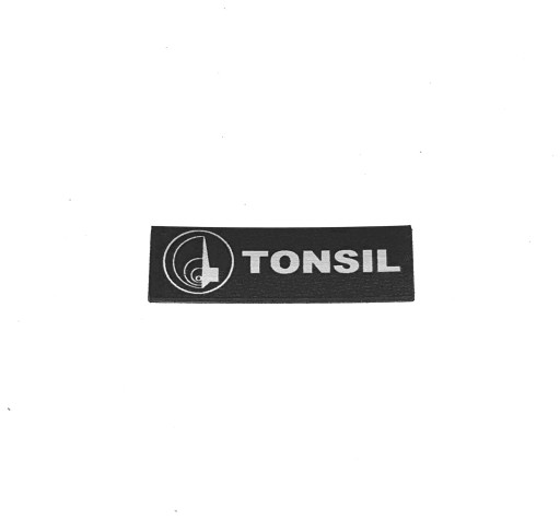 Naklejka Emblemat TONSIL srebrna 40x12mm