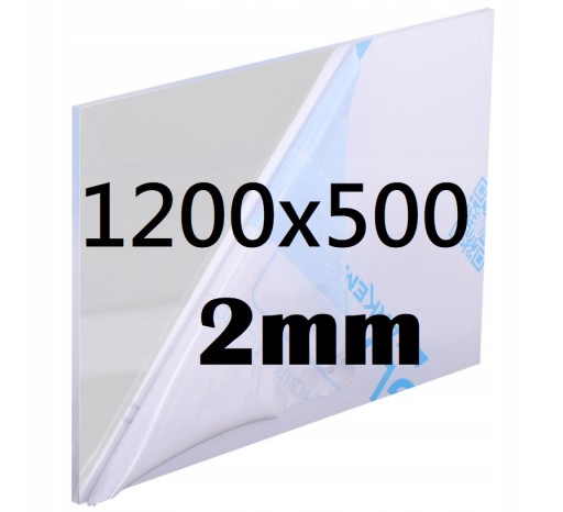 PLEKSI / PLEXI / PLEKSA / PLEXA na wymiar 120cm x 50cm x2mm BEZBARWNA PŁYTA