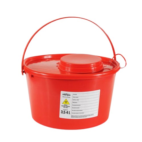 Czerwony pojemnik na odpady medyczne 3.5 l