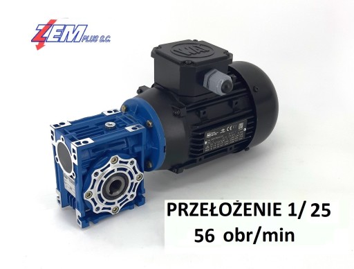 Silnik 0,37kW 400V przekładnia 56 obr/wyj