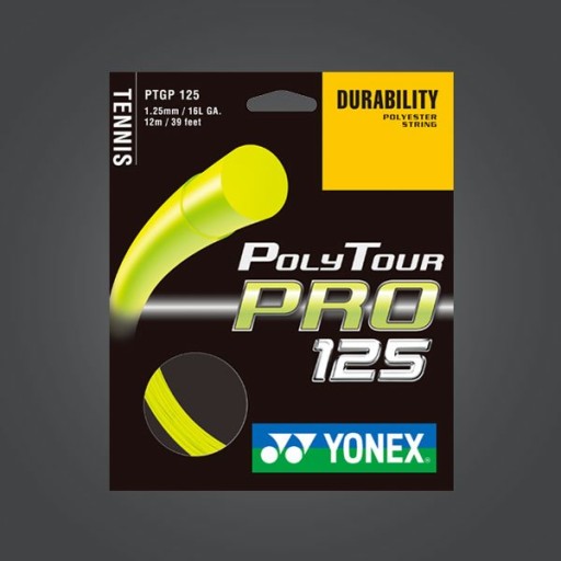 Naciąg tenis ziemny Yonex Poly Tour 125 Yellow
