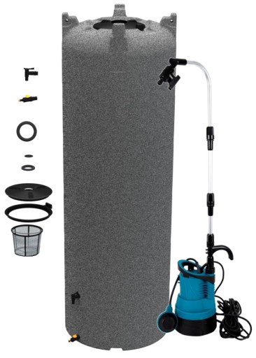 Naziemny Zbiornik Na Deszczówkę 1000 L Aquatower 1.0 Zestaw Filtr + Pompa