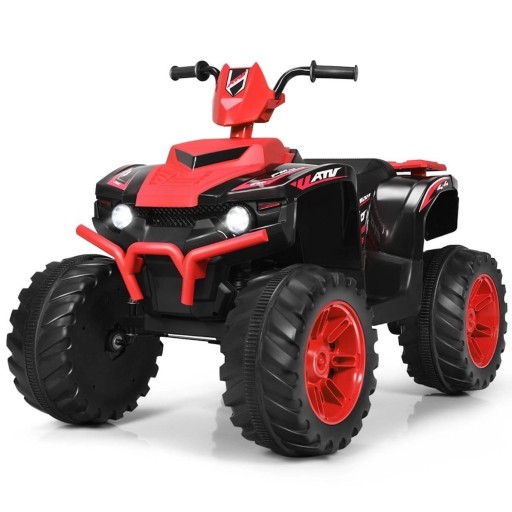 Elektryczny quad ATV dla dzieci z akumulatorem i światłami LED CZERWONY