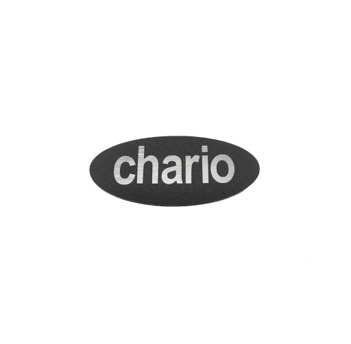 Naklejka Emblemat CHARIO srebrna 33x15mm
