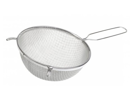 SITKO METALOWE Z RĄCZKĄ PODWÓJNE CEDZAK Ø16 CM