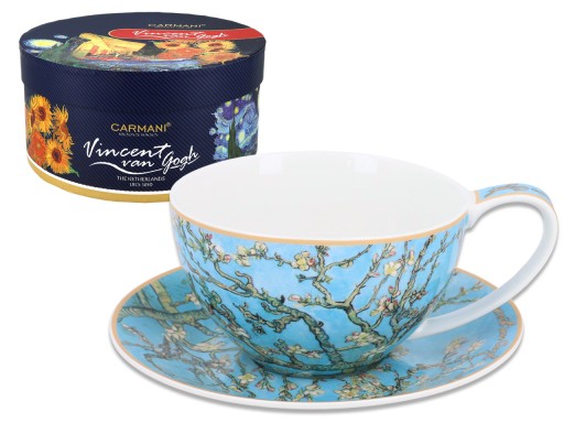 Filiżanka ze spodkiem v Gogh Kwitnący Migdałowiec