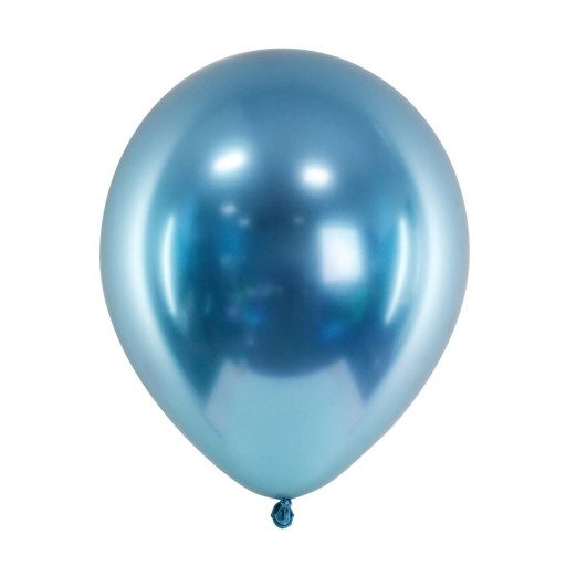 Balony NIEBIESKIE klasyczne GLOSSY EFFECT 10 szt.