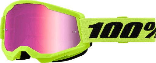 Gogle 100% Strata 2 Neon Yellow mirror