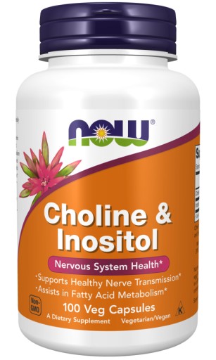 NOW Cholina Inozytol Wątroba Cholesterol 500mg100k