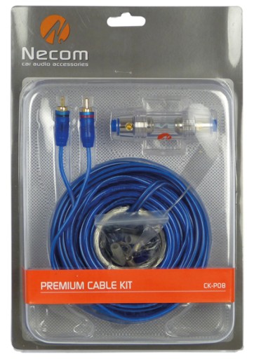 NECOM CK-P08 zestaw kabli, zasilające, masowe, RCA
