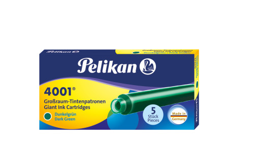 Naboje atramentowe Pelikan 4001 ciemnozielone dług