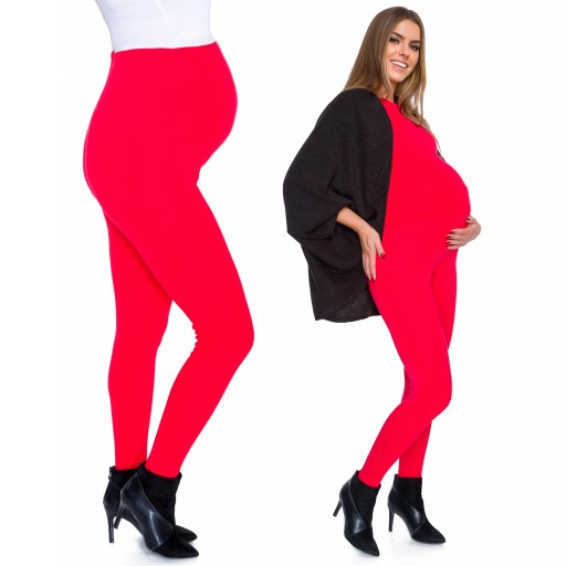 LEGGINSY CIĄŻOWE OCIEPLANE GETRY Z PANELEM S