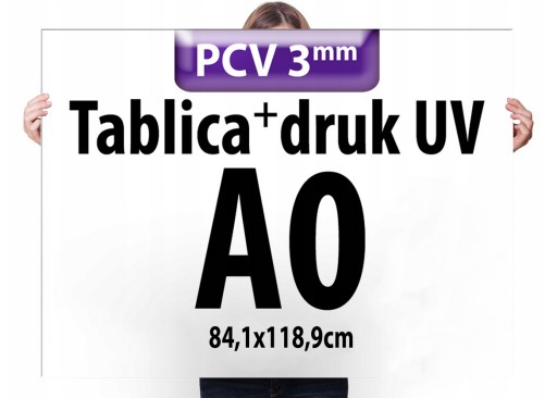 Tablica Szyld Druk UV Plansza PCV 3mm A0