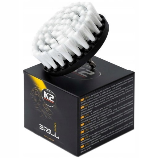 K2 SZCZOTKA BRILL Szczotka na wkrętarkę 10cm D7050 do czyszczenia tapicerki
