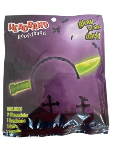 OPASKA ŚWIECĄCA W CIEMNOŚCI NÓŻ trup fun halloween
