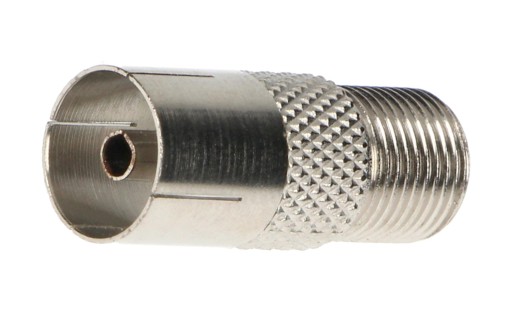 Virone Przejściówka Adapter Złącze Antenowe Gniazdo-TV / Gniazdo-F Metalowe