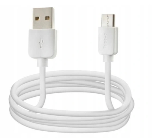 KABEL USB - MICRO USB TYP C BIAŁY 2M