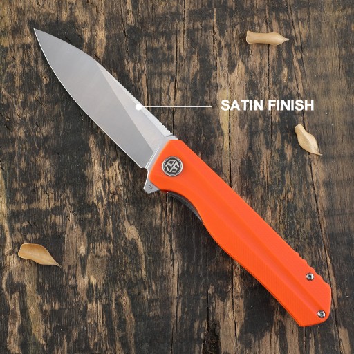 Styl PF818OS Nóż składany stalowy flipper, czarny