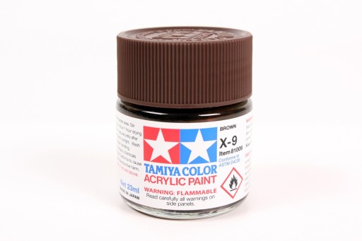 MODELARSKA FARBA AKRYLOWA BRĄZOWA POŁYSK TAMIYA 23ml X-9 BROWN (GLOSS)
