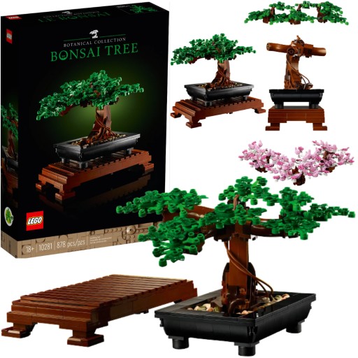 KLOCKI LEGO ICONS DRZEWKO BONSAI DEKORACJA PREZENT DLA NIEJ NIEGO DOROSŁYCH