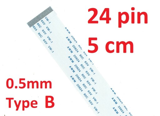 Taśma Flex FPC FFC VW-1 AWM 20624 80C 60V 5cm 24Pi