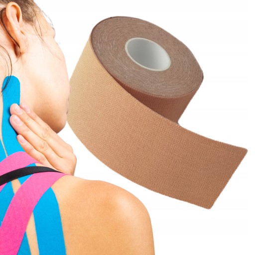 TAŚMA PLASTRY KINESIO KINESIOTAPING TAPE TEJP TEJPY 5cm 5m Kinezjologiczna