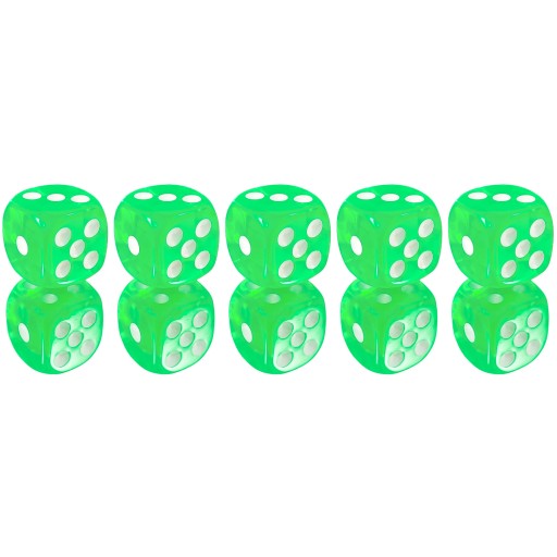 ZESTAW 5 KOSTEK K6 RPG ZIELNIK DRUIDA KOŚĆ 1,1 CM