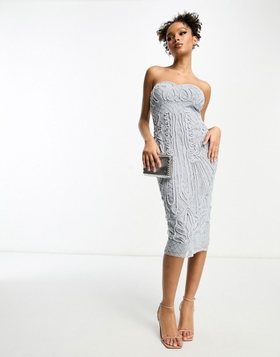 DESIGN SUKIENKA BANDEAU BOGATO ZDOBIONA S