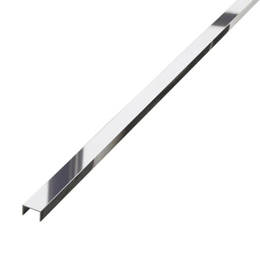 Listwa U rektyfikowana srebrny poler 10 mm 244 cm