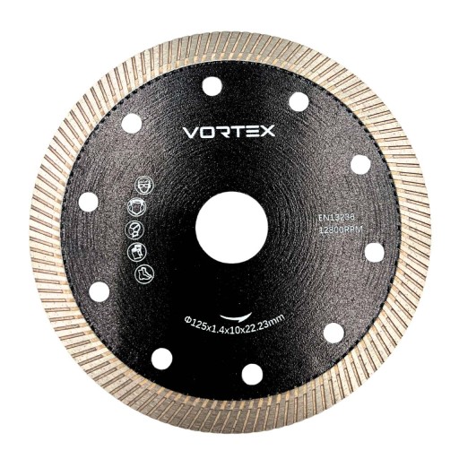 TARCZA DIAMENTOWA TURBO DO CIĘCIA GRESU KAMIENIA GRANITU 125 MM VORTEX