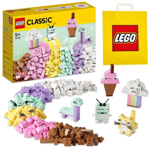 LEGO CLASIC 11028 PASTELOWE KLOCKI DLA DZIEWCZYNKI + TORBA LEGO
