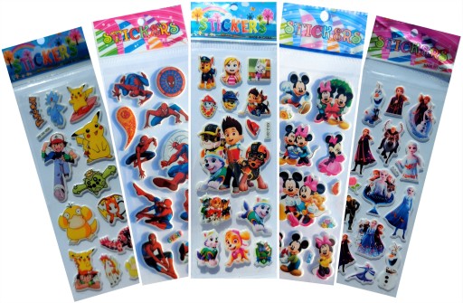 NAKLEJKI MOTYWACYJNE DLA DZIECI AVENGERS ELSA FROZEN PSI PATROL POKEMON
