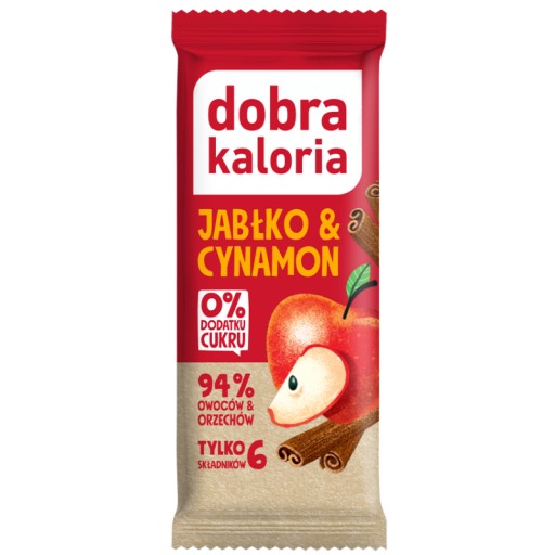 Baton Jabłko Cynamon Daktyle Dobra Kaloria 35g