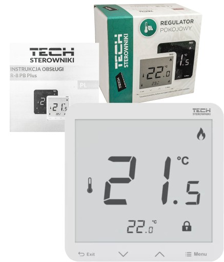 STEROWNIK REGULATOR POKOJOWY BIAŁY R-8pb PLUS TECH