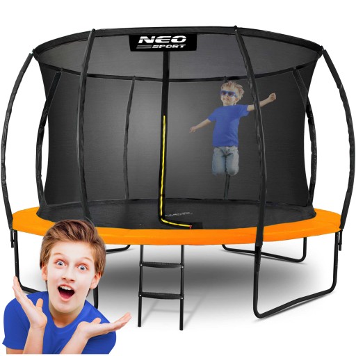 TRAMPOLINA OGRODOWA DLA DZIECI 374cm 12ft NEOSPORT