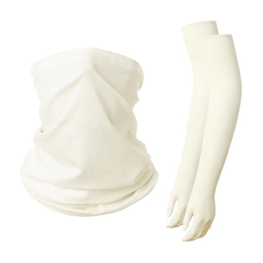 Outdoor Sports Sun Protection Set Sleeves And Bandana Anti-UV Ice Silk Arm