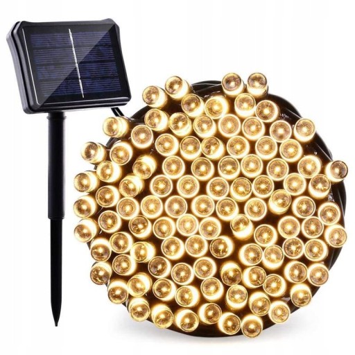 Girlandy Lampki Ogrodowe Solarne LED 100 szt 12 m