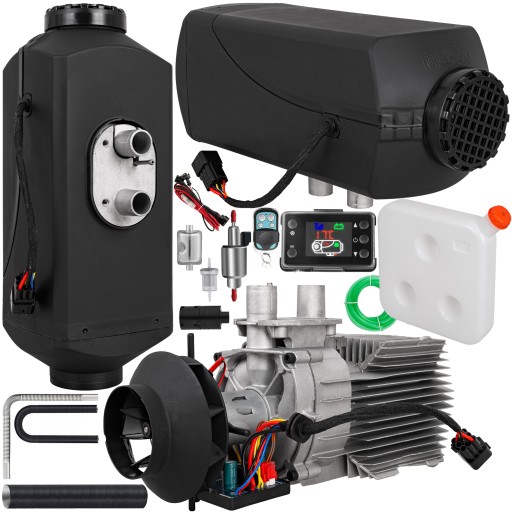 OGRZEWANIE POSTOJOWE NAGRZEWNICA SPALINOWE 8kW 12V ZBIORNIK 10L DO GARAŻU