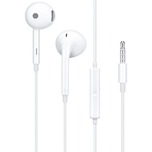 Słuchawki Oppo MH156 Douszne Przewodowe Mikrofon Mini Jack 3,5mm Białe