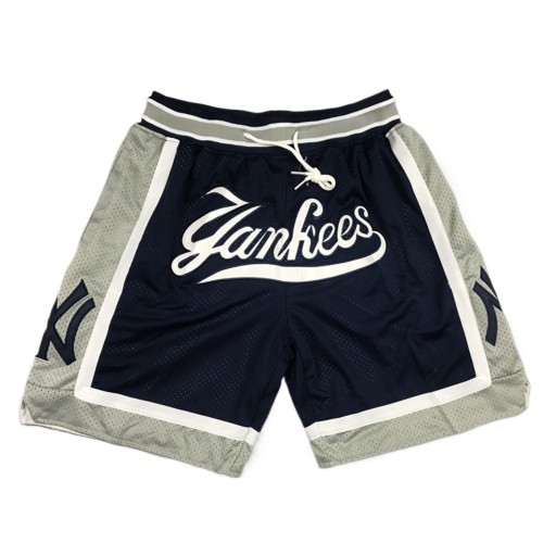 Męskie spodenki do koszykówki New York Yankees z haftowanym dużym logo, rozmiar XL