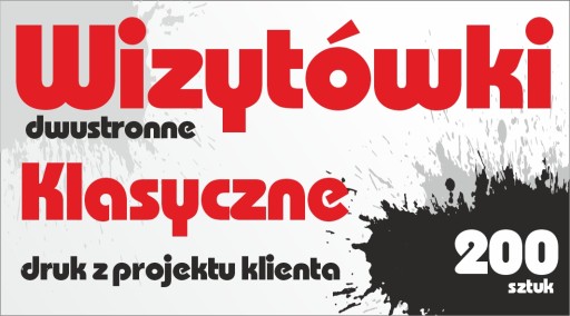 Wizytówki dwustronne 200 sztuk