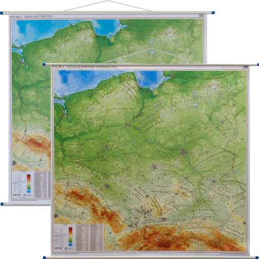 POLSKA MAPA ŚCIENNA SZKOLNA DO ĆWICZEŃ FIZYCZNA ArtGlob