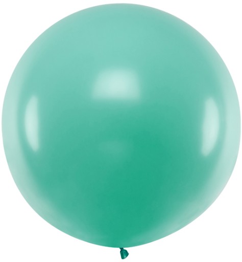 BALON GIGANT OLBRZYM KULA ZIELONY PASTELOWY NA URODZINY ŚLUB WESELE 100 CM