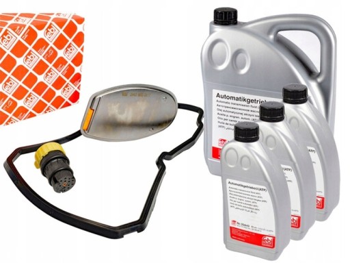 ZESTAW FEBI OLEJ ATF 8L FILTR SKRZYNI AUTOMATYCZNEJ MERCEDES C W203 E W211