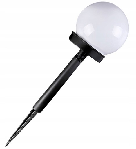 Lampka ogrodowa SOLARNA KULA wbijana LED ZIMNY